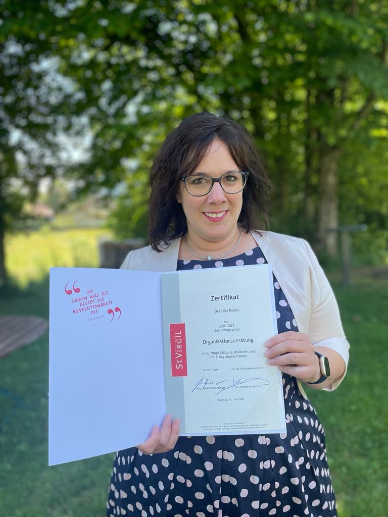 Barbara Riedel - Zertifikat