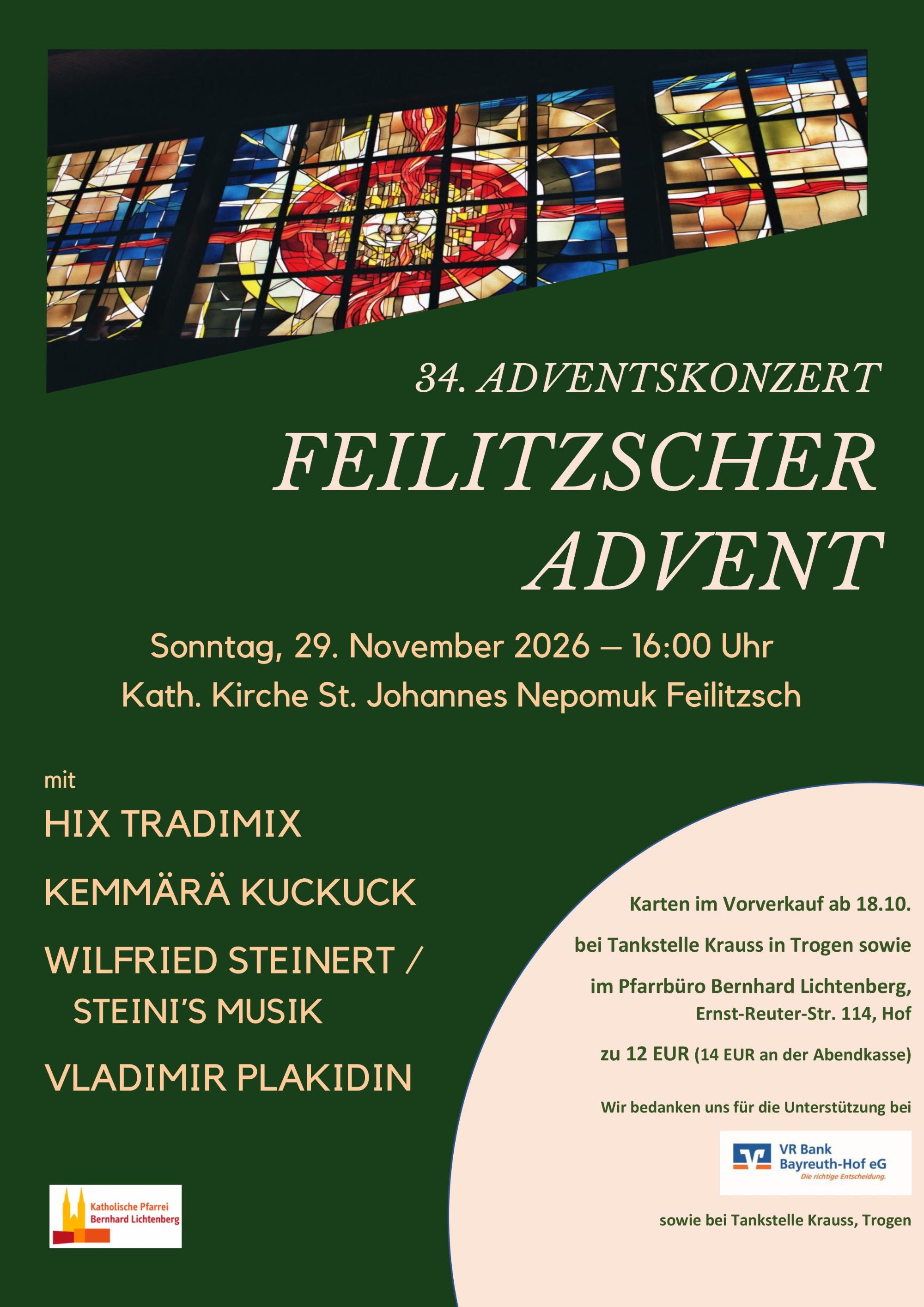 Plakat Adventskonzert 2026 'Feilitzscher Advent'