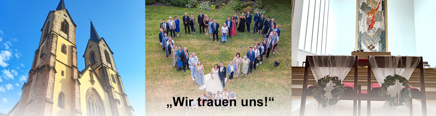 Sliderbild Kirche - Herz - Traubank