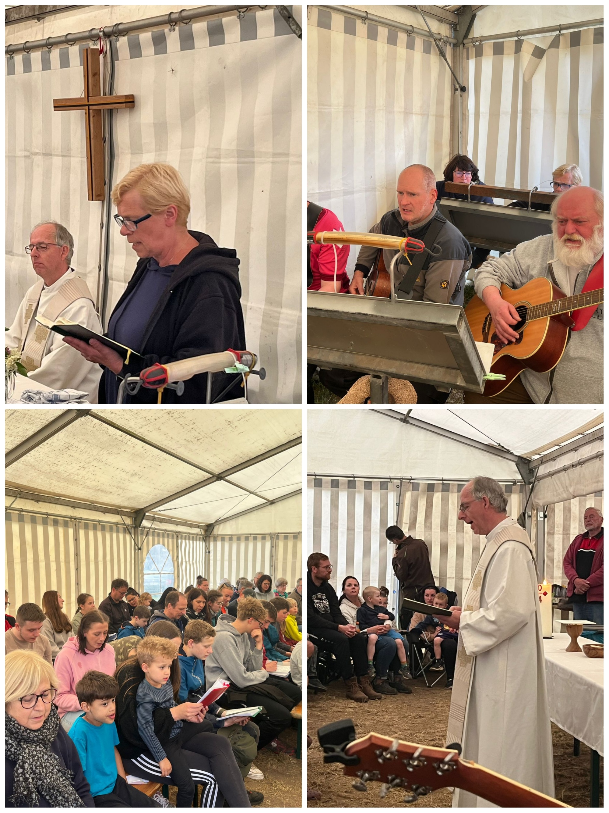 Zeltlagergottesdienst mit Münchberger Kolpingfamilie