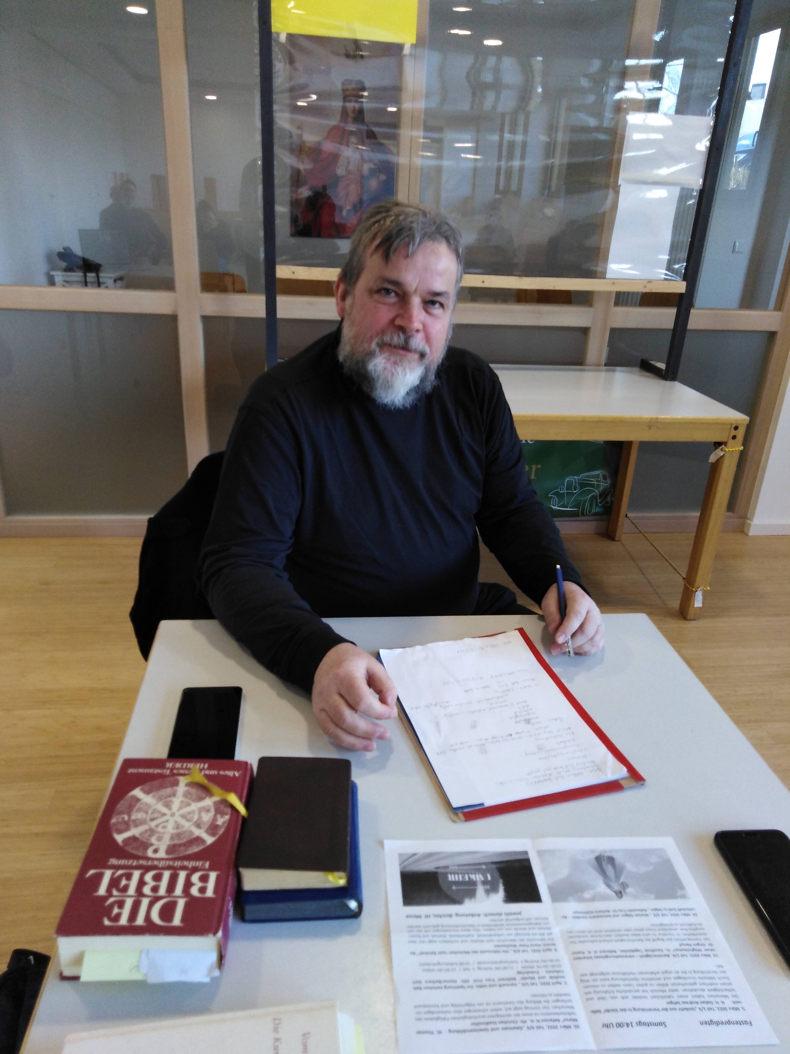 bac. theol. Horst Washausen bei seinem Vortrag